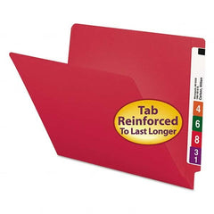 SMEAD - File Folders, Expansion Folders & Hanging Files Folder/File Type: File Folders with End Tab Color: Red - Exact Industrial Supply