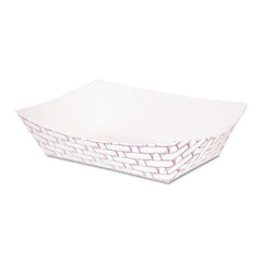 Boardwalk - Paper Food Baskets, 1 lb Capacity, Red/White, 1000/Carton - Exact Industrial Supply