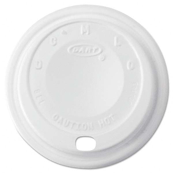 DART - Cappuccino Dome Sipper Lids, 8-10 oz Cups, White, 1000/Carton - Exact Industrial Supply