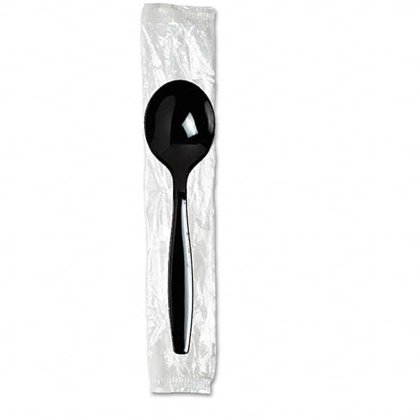 Dixie - Individually Wrapped Spoons, Plastic, Black, 1000/Carton - Exact Industrial Supply