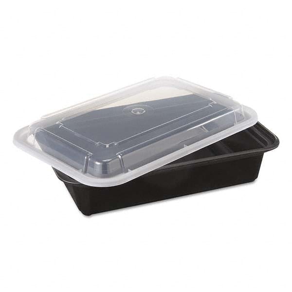 Pactiv - VERSAtainers, Black/Clear, 38 oz, 6w x 8 1/2d x 2h, 150/Carton - Exact Industrial Supply