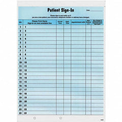 Tabbies - Note Pads, Writing Pads & Notebooks Writing Pads & Notebook Type: Sign-In Label Form Size: 8-1/2 x 11-5/8 - Exact Industrial Supply