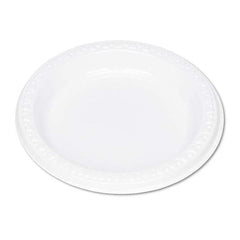 Tablemate Products - Plastic Dinnerware, Plates, 6" Diam, White, 125/Pack - Exact Industrial Supply