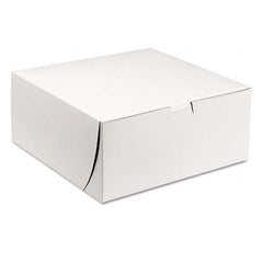 Tuck-Top Bakery Boxes, 9w x 9d x 4h, White, 200/Carton White