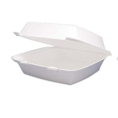 DART - Carryout Food Container, Foam Hinged 1-Comp, 9 1/2 x 9 1/4 x 3, 200/Carton - Exact Industrial Supply