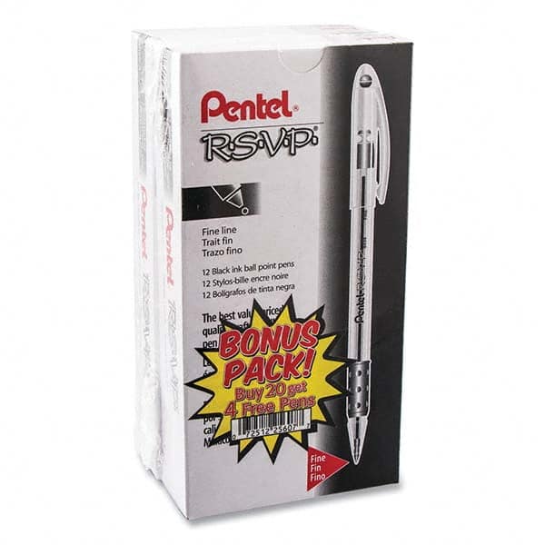 Pentel - Pens & Pencils Type: Ball Point Pen Color: Black - Exact Industrial Supply