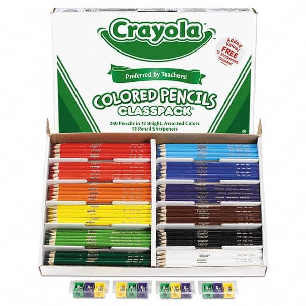 Crayola - Pens & Pencils Type: Colored Pencil Color: Assorted - Exact Industrial Supply