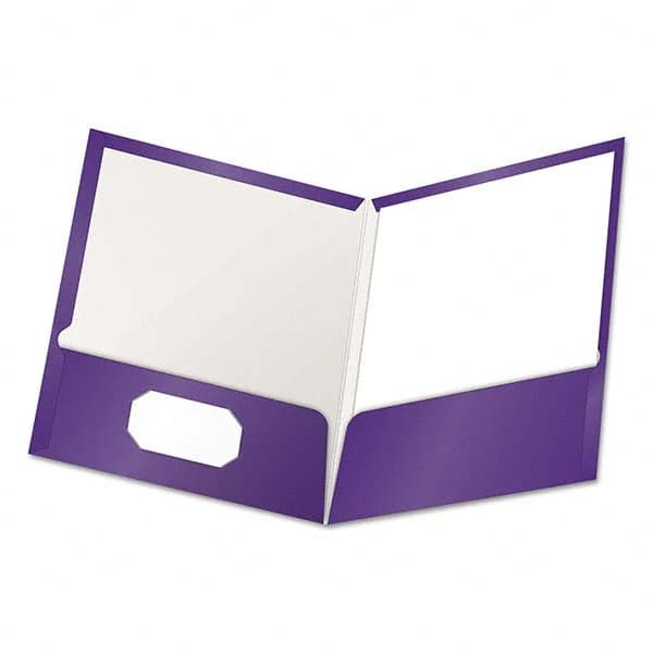 OXFORD - File Folders, Expansion Folders & Hanging Files Folder/File Type: Pocket Folders Color: Purple - Exact Industrial Supply