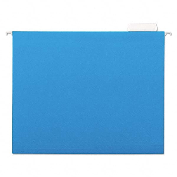 File Folders, Expansion Folders & Hanging Files; Folder/File Type: Hanging File Folder; Color: Blue; Index Tabs: No; File Size: Letter; Size: 8-1/2 x 11; Box Quantity: 25; Paper Stock Point Number: 11; Paper Stock Point Number: 11; Folder Type: Hanging Fi