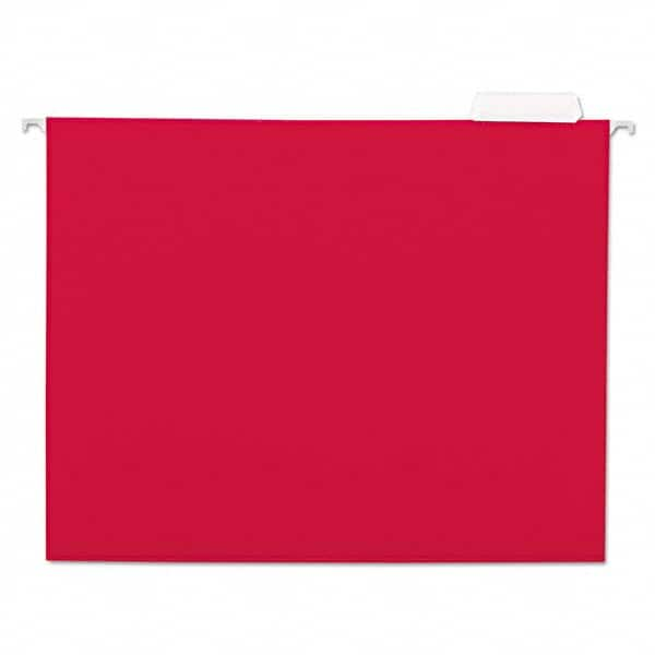 UNIVERSAL - File Folders, Expansion Folders & Hanging Files Folder/File Type: Hanging File Folder Color: Red - Exact Industrial Supply