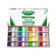 Crayola - Markers & Paintsticks Type: Marker Color: Black; Blue; Brown; Dolphin Gray; Flamingo Pink; Green; Iguana Green; Orange; Raspberry; Red; Royal Purple; Sandy Tan; Tiger Orange; Turquoise; Violet; Yellow - Exact Industrial Supply