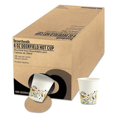 Boardwalk - Convenience Pack Paper Hot Cups, 8 oz, Deerfield Print, 306/Carton - Exact Industrial Supply