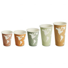 ECO PRODUCTS - World Art Renewable/Compostable Hot Cups, 8 oz, Plum, 50/Pack, 10 Pack/Carton - Exact Industrial Supply