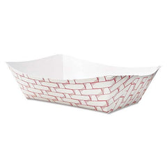 Boardwalk - Paper Food Baskets, 3lb Capacity, Red/White, 500/Carton - Exact Industrial Supply