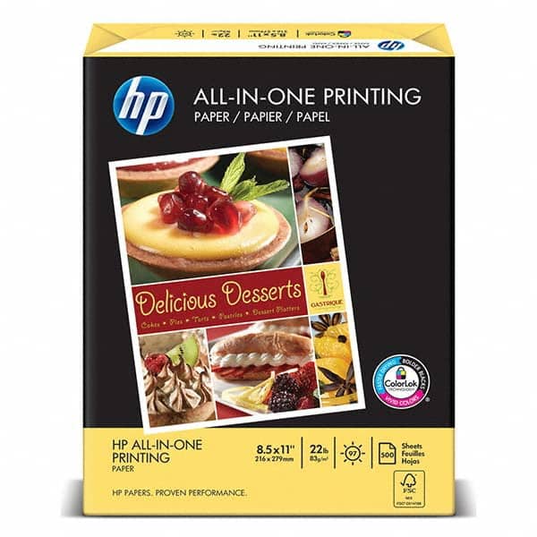 Hewlett-Packard - Office Machine Supplies & Accessories Office Machine/Equipment Accessory Type: Copy Paper For Use With: Laser Printers; Inkjet Printers - Exact Industrial Supply