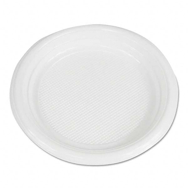 Boardwalk - Hi-Impact Plastic Dinnerware, Plate, 6" Diam, White, 1000/Carton - Exact Industrial Supply