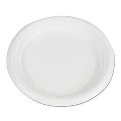 Boardwalk - Hi-Impact Plastic Dinnerware, Plate, 6" Diam, White, 1000/Carton - Exact Industrial Supply