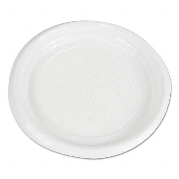 Boardwalk - Hi-Impact Plastic Dinnerware, Plate, 9" Diam, White, 500/Carton - Exact Industrial Supply