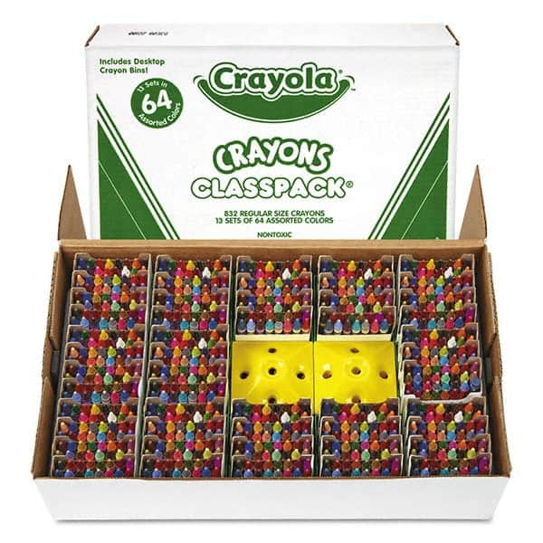 Crayola - Markers & Paintsticks Type: All Purpose Wax Crayon Color: Assorted - Exact Industrial Supply