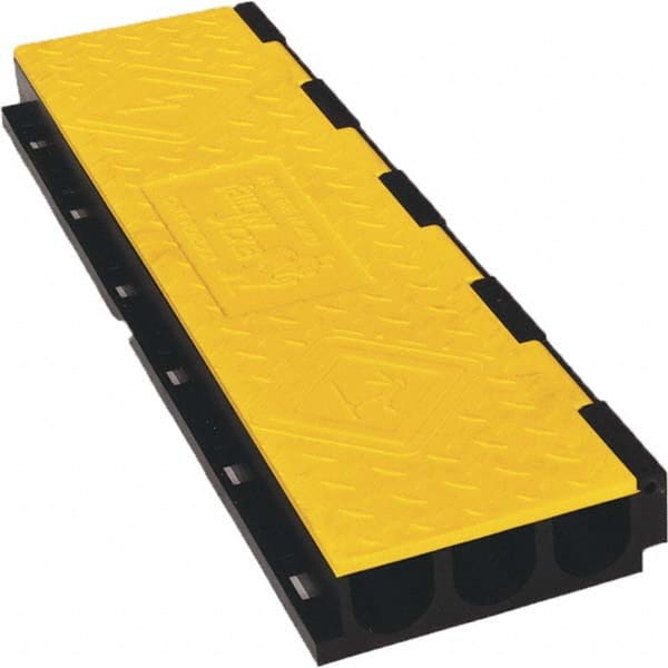 Checkers - On Floor Cable Covers Cover Material: Polyurethane Number of Channels: 3 - Exact Industrial Supply