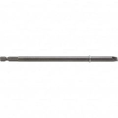 Apex - Power & Impact Screwdriver Bits & Holders; Bit Type: Slotted ; Blade Width (Decimal Inch): 0.3500 ; Overall Length Range: 5" and Longer ; Drive Size (Inch): 1/4 ; Overall Length (mm): 165.00 ; Overall Length (Inch): 6-1/2 - Exact Industrial Supply