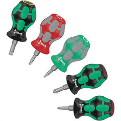 Wera - Screwdriver Sets Screwdriver Types Included: Phillips; Slotted; Square Number of Pieces: 5 - Exact Industrial Supply