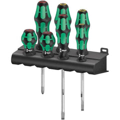 Wera - Screwdriver Sets Screwdriver Types Included: Phillips; Slotted Number of Pieces: 7 - Exact Industrial Supply