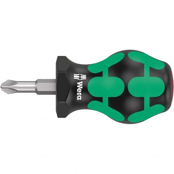 Wera - Phillips Screwdrivers Tool Type: Stubby Phillips Handle Style/Material: Ergonomic - Exact Industrial Supply