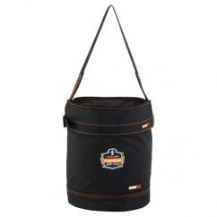 5975T M BLK POLY HOIST BUCKET W/TOP - Exact Industrial Supply