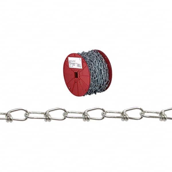 Campbell - Weldless Chain; Type: Double Loop Chain ; Load Capacity (Lb.): 305 ; Trade Size: #3/0 ; Chain Diameter (Decimal Inch): 0.1500 ; Finish/Coating: Zinc Plated ; PSC Code: 4010 - Exact Industrial Supply