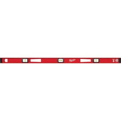 Milwaukee Tool - Box Beam, I-Beam & Torpedo Levels Level Type: I-Beam Number of Vials: 3 - Exact Industrial Supply