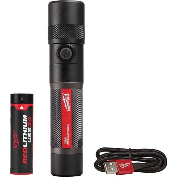 Milwaukee Tool - Flashlights; Type: Industrial/Tactical ; Bulb Type: LED ; Battery Size: 4V ; Rechargeable: Yes ; Maximum Light Output (Lumens): 1100 ; Body Type: Standard - Exact Industrial Supply