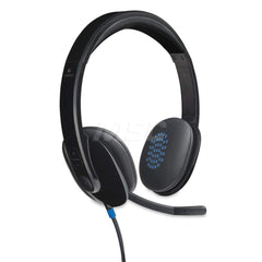 Logitech - Office Machine Supplies & Accessories; Office Machine/Equipment Accessory Type: Headphones ; For Use With: PC Calls & Music ; Color: Black - Exact Industrial Supply