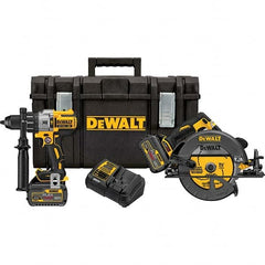 DeWALT - Cordless Tool Combination Kits Voltage: 60 Tools: Hammer Drill; 7-1/4" Circular Saw - Exact Industrial Supply