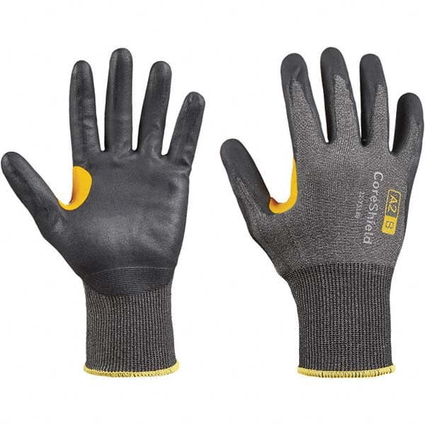 Cut, Puncture & Abrasive-Resistant Gloves: Size XL, ANSI Cut A2, ANSI Puncture 1, Nitrile, HPPE Black, Palm Coated, HPPE Lined, HPPE Back, Nitrile Dipped Grip, ANSI Abrasion 6