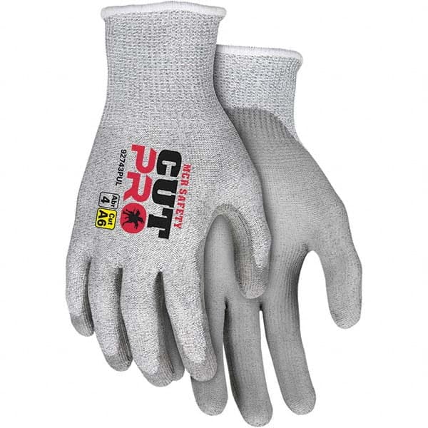 MCR Safety - Size 2XL, ANSI Cut Lvl A6, Puncture Lvl 4, Abrasion Lvl 5, Polyurethane Coated Cut & Puncture Resistant Gloves - Exact Industrial Supply