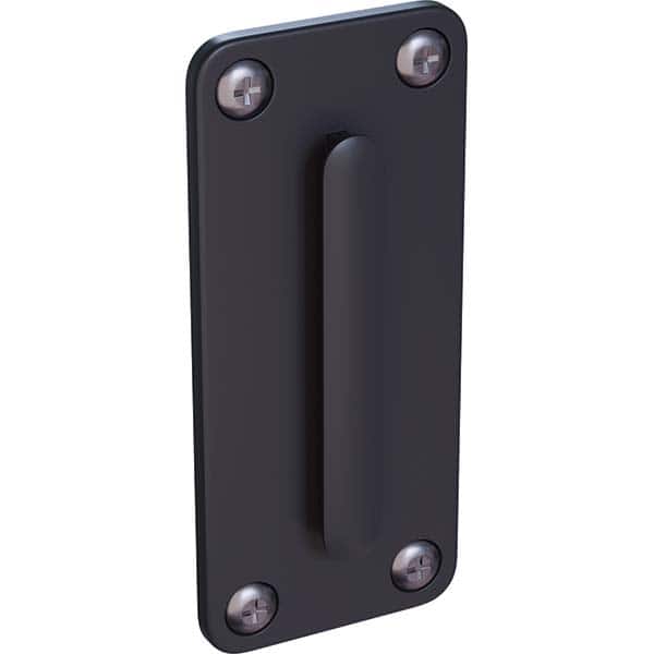 Trafford Industrial - Barrier Parts & Accessories Type: Wall Plate Color: Black - Exact Industrial Supply