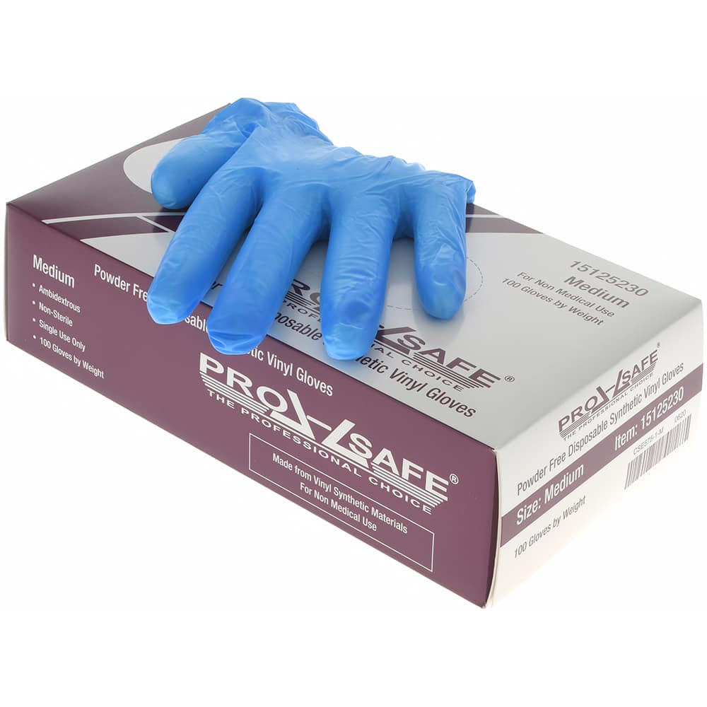 PRO-SAFE - Size M, 3 mil, Synthetic Hybrid Disposable Gloves - Exact Industrial Supply