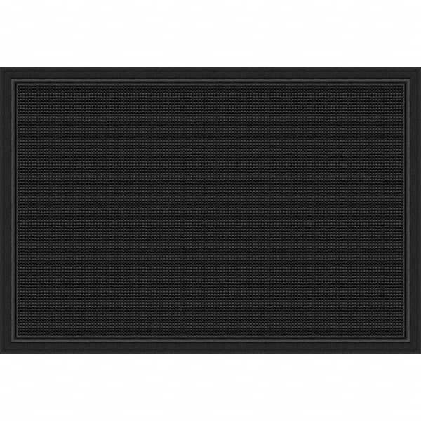 PRO-SAFE - 2.66' Long x 2' Wide Natural Rubber, Ribbed Entrance Matting - Exact Industrial Supply