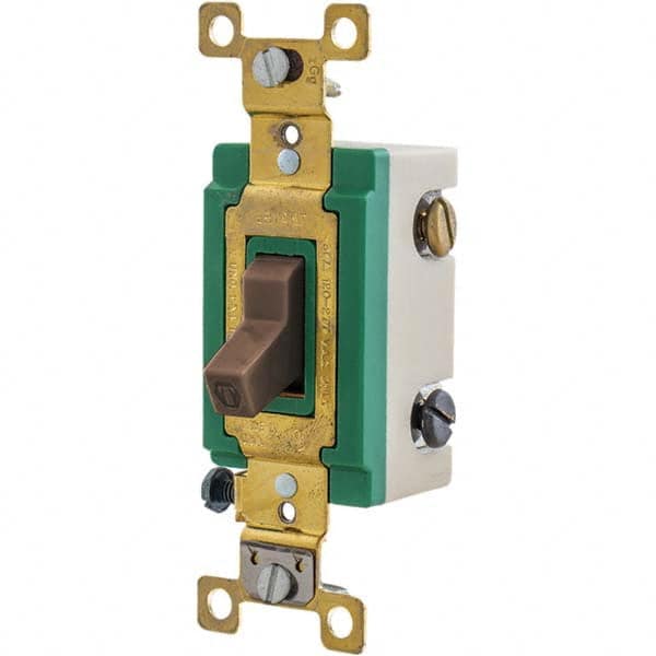 Bryant Electric - Wall & Dimmer Light Switches Switch Type: Three Way Switch Operation: Toggle - Exact Industrial Supply