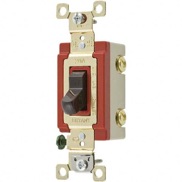 Bryant Electric - Wall & Dimmer Light Switches Switch Type: NonDimmer Switch Operation: Toggle - Exact Industrial Supply