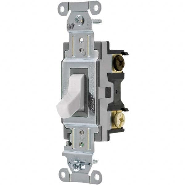 Bryant Electric - Wall & Dimmer Light Switches Switch Type: Three Way Switch Operation: Toggle - Exact Industrial Supply