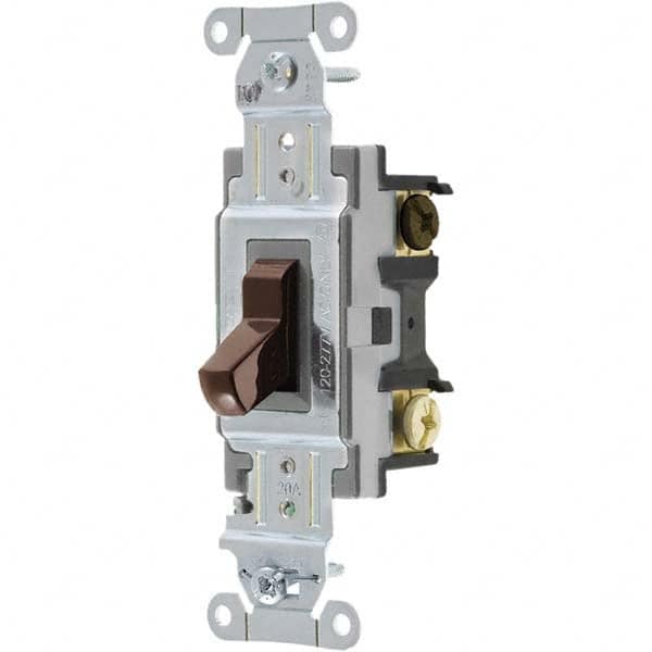 Bryant Electric - Wall & Dimmer Light Switches Switch Type: Three Way Switch Operation: Toggle - Exact Industrial Supply