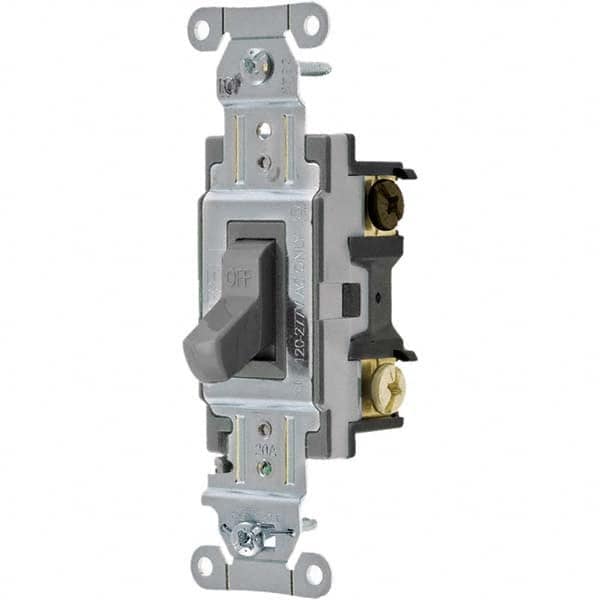 Bryant Electric - Wall & Dimmer Light Switches Switch Type: Three Way Switch Operation: Toggle - Exact Industrial Supply