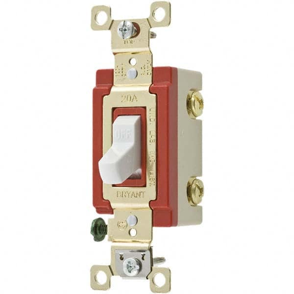 Bryant Electric - Wall & Dimmer Light Switches Switch Type: NonDimmer Switch Operation: Toggle - Exact Industrial Supply