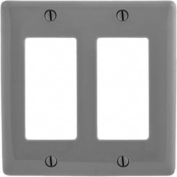 Bryant Electric - Wall Plates Wall Plate Type: Outlet Wall Plates Color: Gray - Exact Industrial Supply