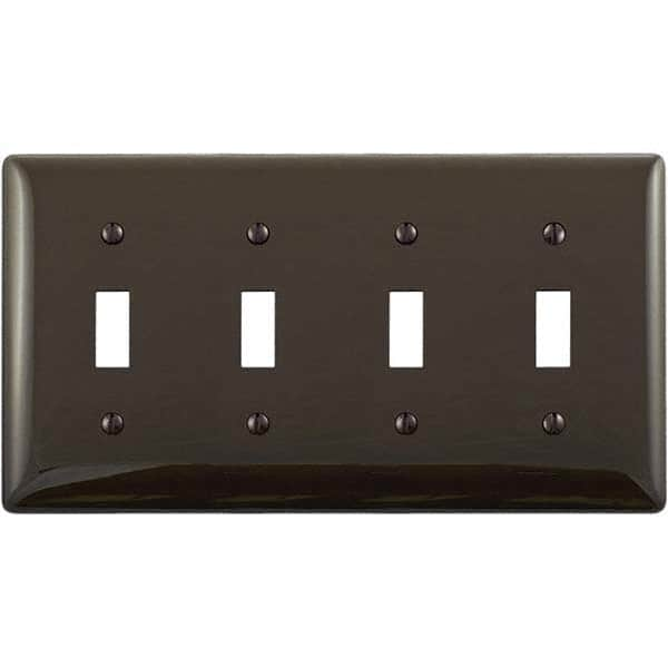 Bryant Electric - Wall Plates Wall Plate Type: Switch Plates Color: Brown - Exact Industrial Supply