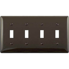 Bryant Electric - Wall Plates Wall Plate Type: Switch Plates Color: Brown - Exact Industrial Supply