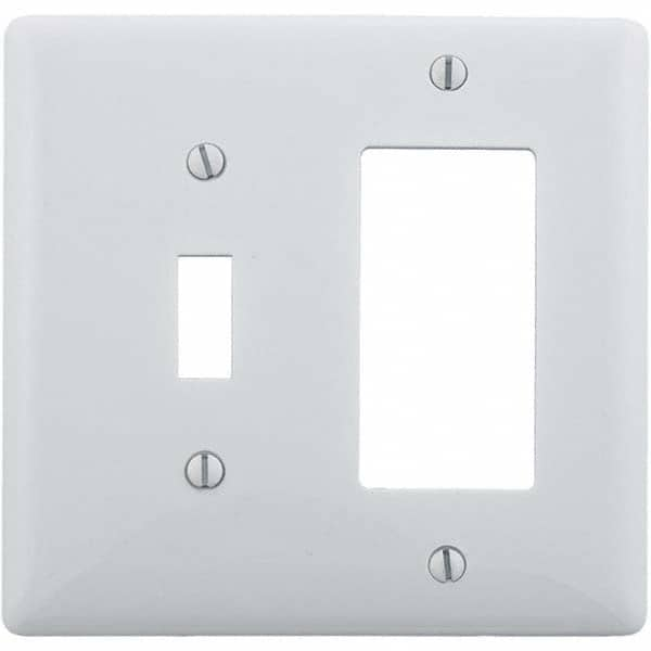 Bryant Electric - Wall Plates Wall Plate Type: Combination Wall Plates Color: White - Exact Industrial Supply