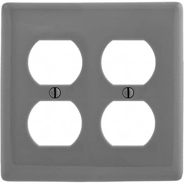 Bryant Electric - Wall Plates Wall Plate Type: Outlet Wall Plates Color: Gray - Exact Industrial Supply